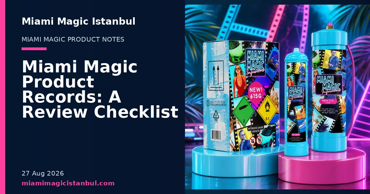 Miami Magic Istanbul blog cover showing product cylinders in a studio setting
