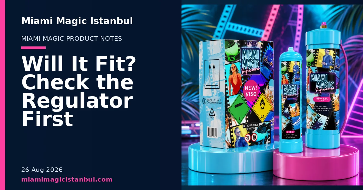 Miami Magic Istanbul blog cover showing product cylinders in a studio setting