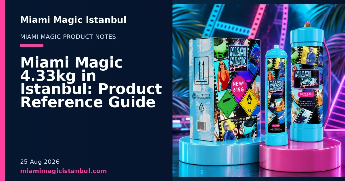 Miami Magic Istanbul blog cover showing product cylinders in a studio setting