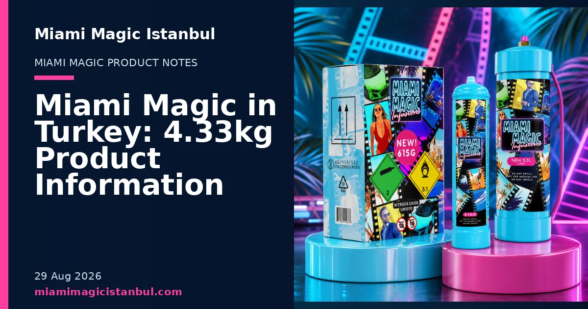 Miami Magic Istanbul blog cover showing product cylinders in a studio setting
