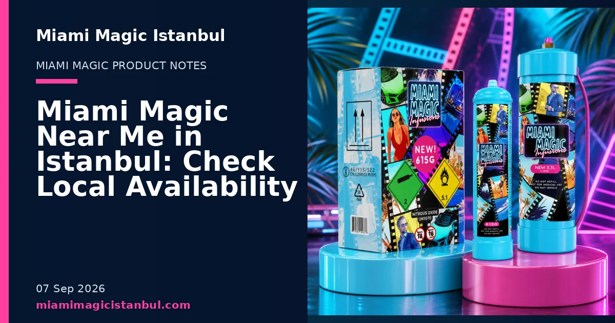 Miami Magic Istanbul blog cover showing product cylinders in a studio setting