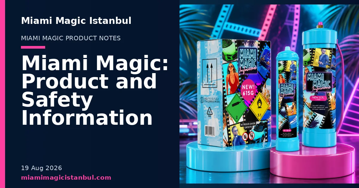 Miami Magic Istanbul blog cover showing product cylinders in a studio setting